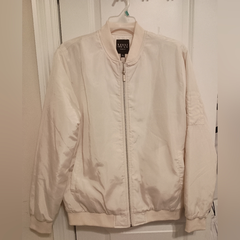 Boohoo Quilted Cream Jacket